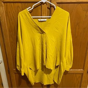 Zara v neck hi lo blouse